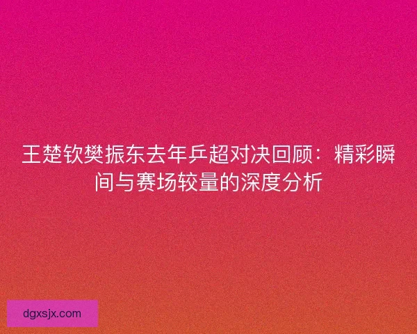 王楚钦樊振东去年乒超对决回顾:精彩瞬间与赛场较量的深度分析 王楚钦樊振东去年乒超对决回顾:精彩瞬间与赛场较量的深度分析